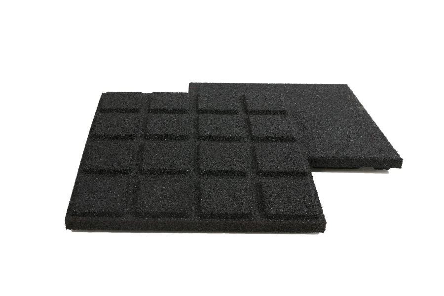 ECO WAY RUBBER TILES Black 500x500 (all bases)
